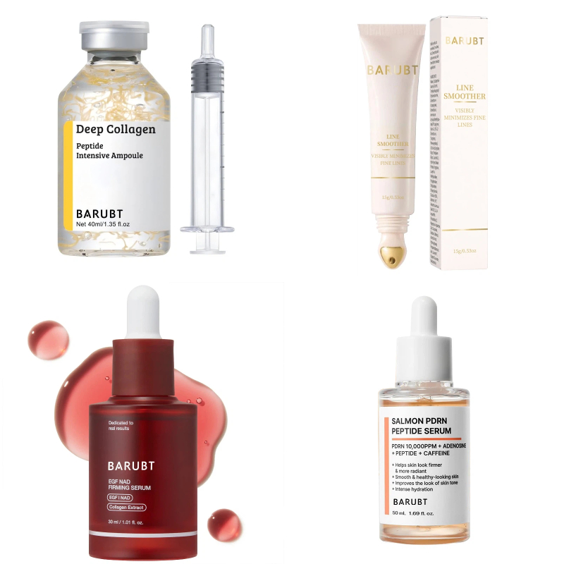 Hair Care Ginseng - Kollagen-Seidenpeptid-Ampulle Ginseng-Retinol-Augenserum Kollagen-Halscreme Haarwuchsserum Kurkuma-Duschgel Hautpflege-Set