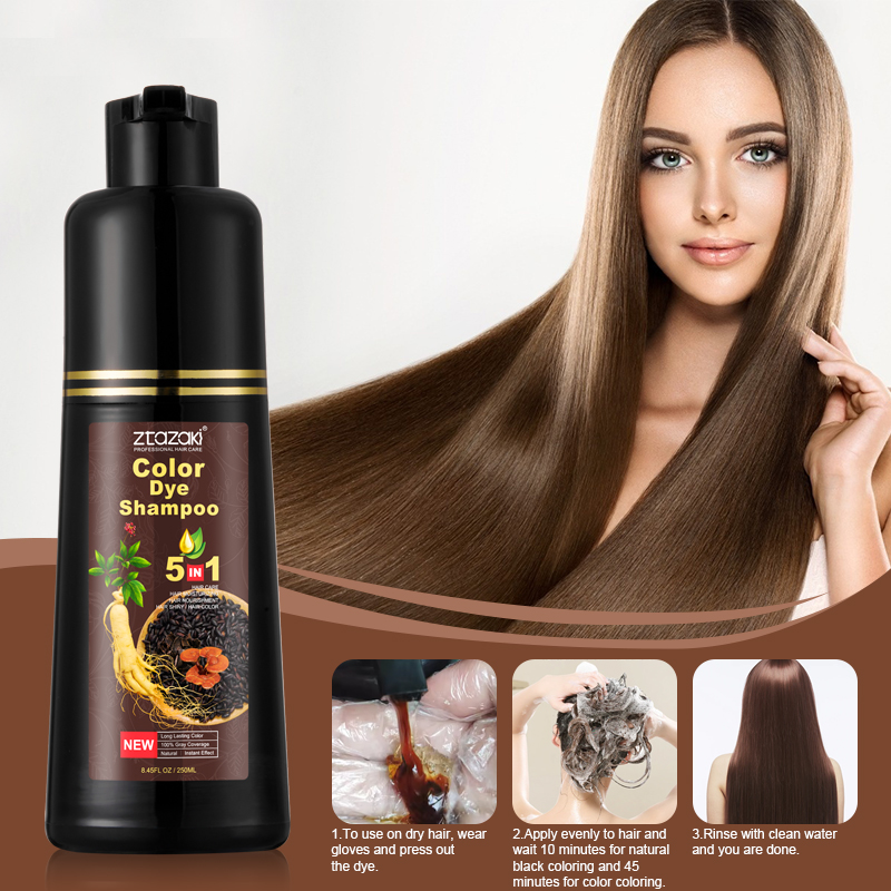 Hair Care Ginseng - MOKERU Ginseng Haarpflege-Haarfärbeshampoo, fünf in einer