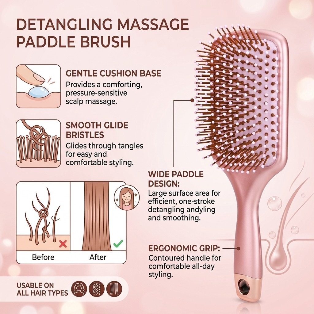 Ergonomische Haarbürste mit Ku – Hair Care Tips Bewertung und Preis